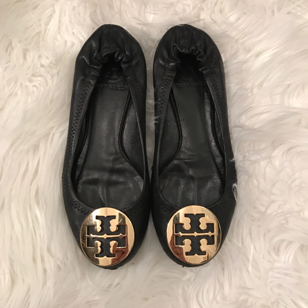 Tory Burch Black Flats